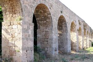 Akko Israel 04 05 2024 An ancient aqueduct for supplying water to populated areas in Israel. photo