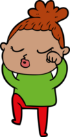 cartoon calm woman png