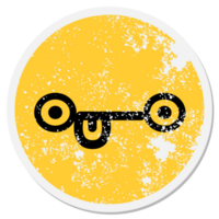 confused staring face circular sticker png