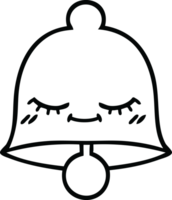 line drawing cartoon of a bell png