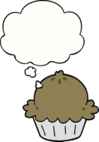 cute cartoon pie with thought bubble png