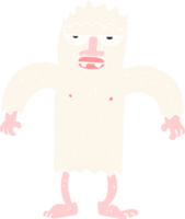 Cartoon-Doodle Yeti-Monster png