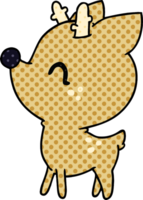 desenho animado ilustração do kawaii fofa veado png