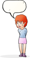 mulher de desenho animado com gesso no rosto com balão png
