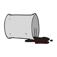 drawn cartoon spilled oil drum png