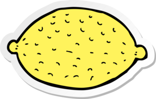 klistermärke av en tecknad citron png