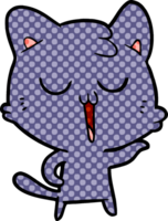 Cartoon-Katze singt png