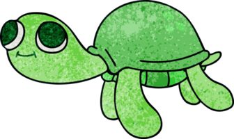 main tiré excentrique dessin animé tortue png