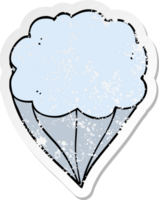 distressed sticker of a cartoon cloud symbol png