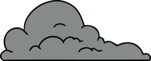 Hand gezeichnet Karikatur Gekritzel von Weiß groß Wolken png