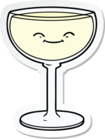 sticker of a cartoon glass of wine png