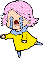 cartoon woman crying png