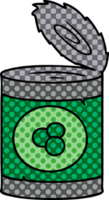 hand drawn cartoon doodle of a can of peaches png