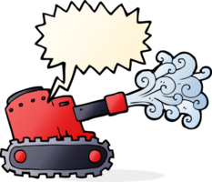 Cartoon-Armeepanzer mit Sprechblase png