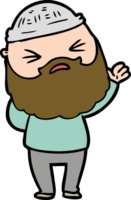 dessin animé, homme, à, barbe png