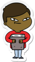 sticker of a cartoon boy png