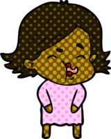 cartoon girl pulling face png