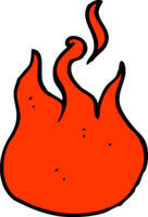 symbole de flamme de dessin animé png