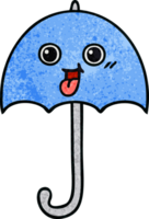 retro grunge texture cartoon of a umbrella png