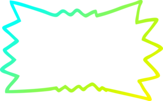 cold gradient line drawing of a cartoon explosion symbol png