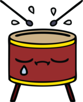 cute cartoon of a crying drum png