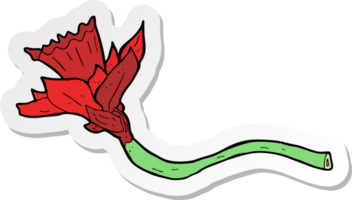 sticker of a cartoon daffodil flower png