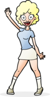 cartoon woman dancing png