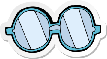 sticker of a cartoon glasses png