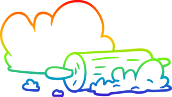 regenboog helling lijn tekening van een tekenfilm rollend pin en deeg png