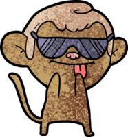 lustiger Cartoon-Affe mit Sonnenbrille png