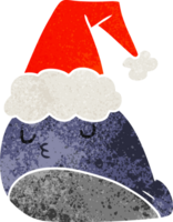 hand drawn christmas retro cartoon of kawaii slug png