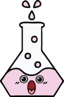 cute cartoon of a science beaker png