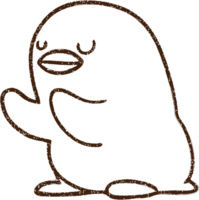 bambino pinguino carbone disegno png