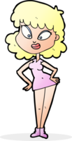 cartoon woman with hands on hips png