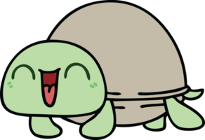 hand drawn quirky cartoon turtle png