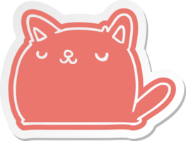 cartoon sticker of cute kawaii cat png