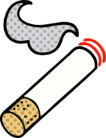comic book style cartoon of a cigarette smoke png