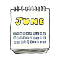 textured cartoon calendar showing month of png