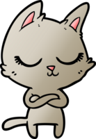 calm cartoon cat png