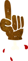 tecknad serie pekande avskuret hand png