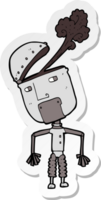 sticker of a cartoon funny robot png