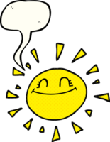 Lycklig dragen komisk bok Tal bubbla tecknad serie Sol png