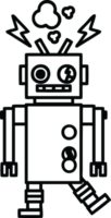 ofungerande robot ikon symbol png