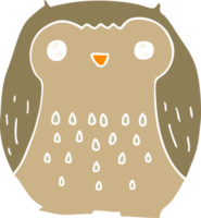 cute flat color style cartoon owl png