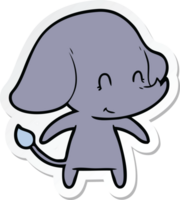 sticker van een schattige cartoonolifant png