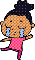 mujer llorando de dibujos animados png