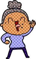 Cartoon glückliche alte Frau png