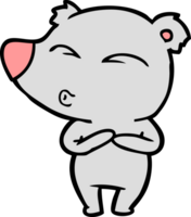 cartoon whistling bear png