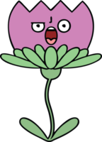 linda dibujos animados de un flor png