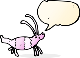 cartoon shrimp with speech bubble png